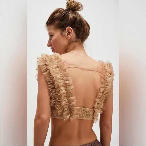*NWOT* Free People One Sosha Party Top - Gold - Picture 3 of 7